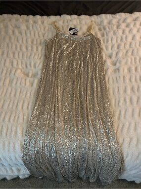 torrid Champagne Sequin Slip Dress